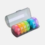 Weekly Pill Organizer with Color Compartments
